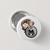 Tribal Malaysian Cat Gecko Monogram Button (Vorne & Hinten)