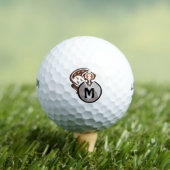 Tribal Malaysian Cat Gecko Monogram Golfball (Insitu T-Shirt)