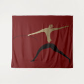 Tribal Man - alter afrikanischer Kunstkrieger Wandteppich (Vorderseite (Horizontal))