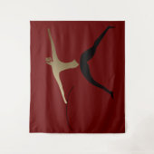 Tribal Man - alter afrikanischer Kunstkrieger Wandteppich (Vorderseite)