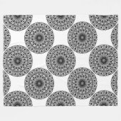 Tribal Mandala Black Fleecedecke (Vorderseite (Horizontal))