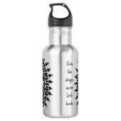 Tribal Mandala Hand-Drawn Art Edelstahlflasche (Rückseite)