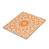Tribal Mandala Orange Fliese (Seite)