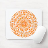 Tribal Mandala Orange Mousepad (Mit Mouse)