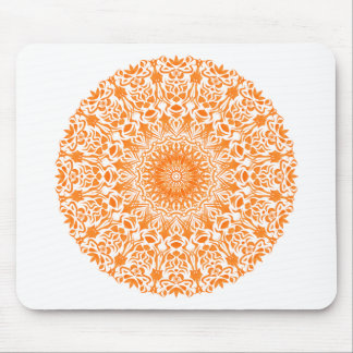 Tribal Mandala Orange Mousepad