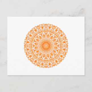 Tribal Mandala Orange Postkarte