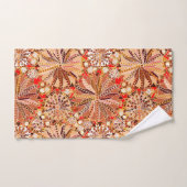 Tribal Mandala Print, Brown, Beige und Red Badhandtuch Set (Handtuch)