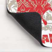 Tribal-Manta-Ray-Red Mousepad (Ecke)