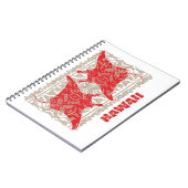 Tribal-Manta-Ray-Red Notizblock (Linke Seite)