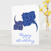 Tribal Manta Rays Karte (Gelbe Blume)