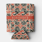 Tribal Maori Kowhaiwhai Neuseeland Muster Custom Dosenkühler (Rückseite)