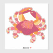 Tribal Marking Crab Sticker (Blatt)