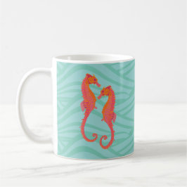 Tribal Marking Seahorses  Kaffeetasse
