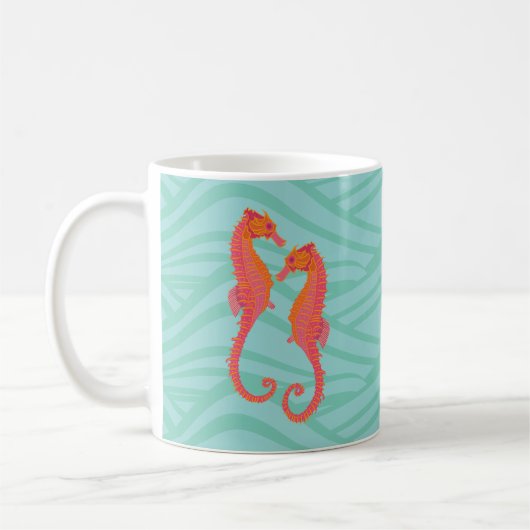 Tribal Marking Seahorses  Kaffeetasse (Links)