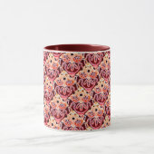 Tribal Maroon, weiß und braun Tasse (Zentrum)