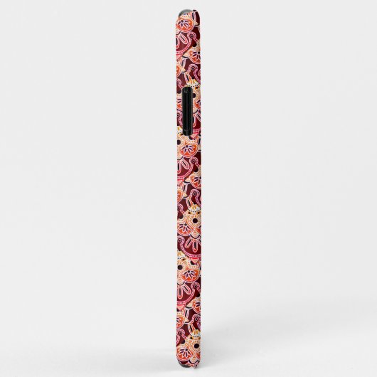 Tribal Maroon, weißes und tan iPhone Gehäuse Case-Mate iPhone Hülle (Hinten/Rechts)