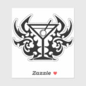 Tribal Martini Aufkleber (Blatt)