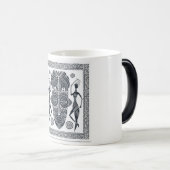 Tribal Mask and Dancers Mug, African Art Cup Verwandlungstasse (VorderseiteRechts)