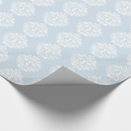 Tribal Mask - Light Blue Glossy Wrapping Paper, 30 Geschenkpapier