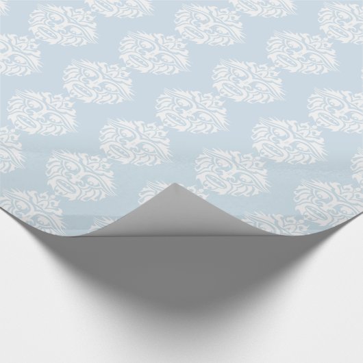 Tribal Mask - Light Blue Glossy Wrapping Paper, 30 Geschenkpapier (Ecke)