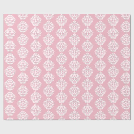 Tribal Mask - rosa glänzendes Papier, 30" x 6' Geschenkpapier (Flach)