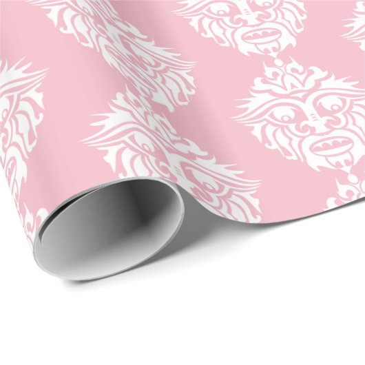 Tribal Mask - rosa glänzendes Papier, 30" x 6' Geschenkpapier (Rolleneckpunkt)
