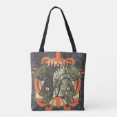 Tribal Mask with Orange Crown Tasche (Rückseite)