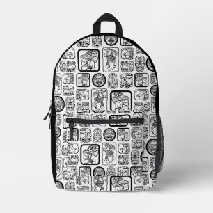 Tribal MAYA altertümliches Maskenmuster 1 Bedruckter Rucksack