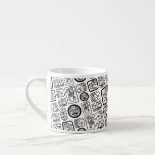 Tribal MAYA altertümliches Maskenmuster 1 Espressotasse