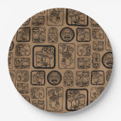 Tribal MAYA altertümliches Maskenmuster 1 Pappteller (Vorderseite)