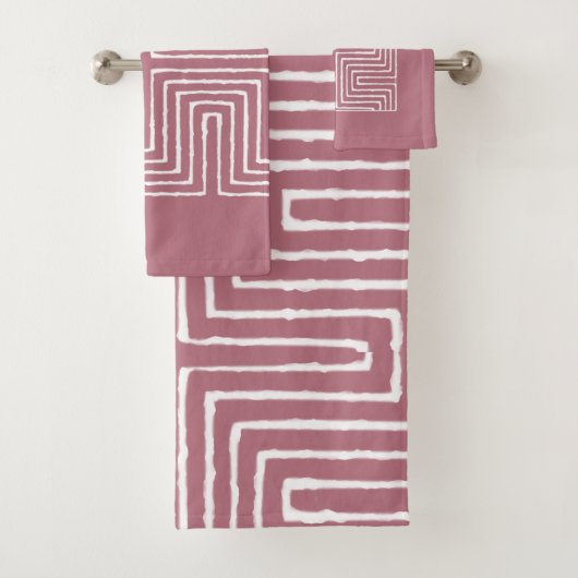 Tribal Maze Badhandtuch Set (Insitu)
