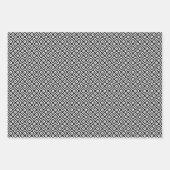 Tribal Maze Grayscale Wrapping Paper Sheets Geschenkpapier Set (Vorderseite 3)
