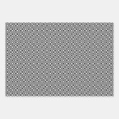 Tribal Maze Grayscale Wrapping Paper Sheets Geschenkpapier Set (Vorderseite)