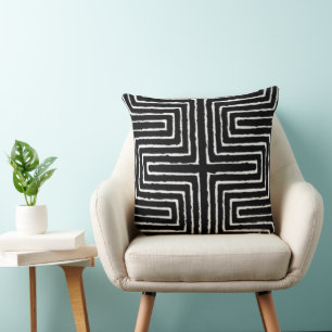 Tribal Maze Mud Tuch Muster Afrikanisch Kissen