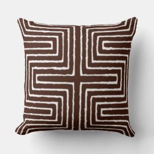 Tribal Maze Mud Tuch Muster Afrikanisch Kissen