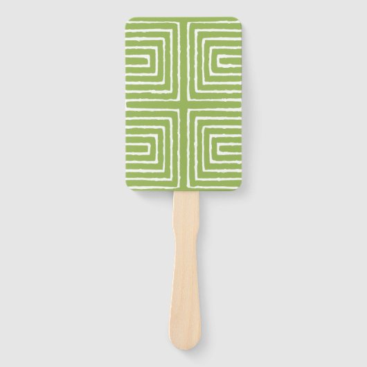 Tribal Maze Pan African Pattern Mud Tuch Fächer (Vorderseite)