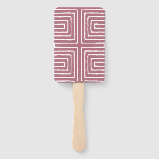 Tribal Maze Pan African Pattern Mud Tuch Fächer (Rückseite)