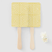 Tribal Maze Pan African Pattern Mud Tuch Fächer (Vorne und Hinten)