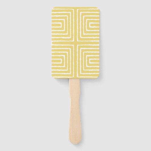 Tribal Maze Pan African Pattern Mud Tuch Fächer (Rückseite)