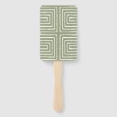 Tribal Maze Pan African Pattern Mud Tuch Fächer (Rückseite)