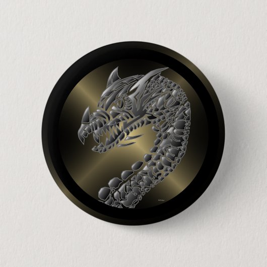 Tribal Metallic Dragon Button (Vorderseite)
