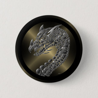 Tribal Metallic Dragon Button