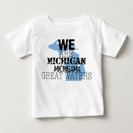 Tribal Michigan Michigama Great Waters Up North Baby T-shirt (Vorderseite)
