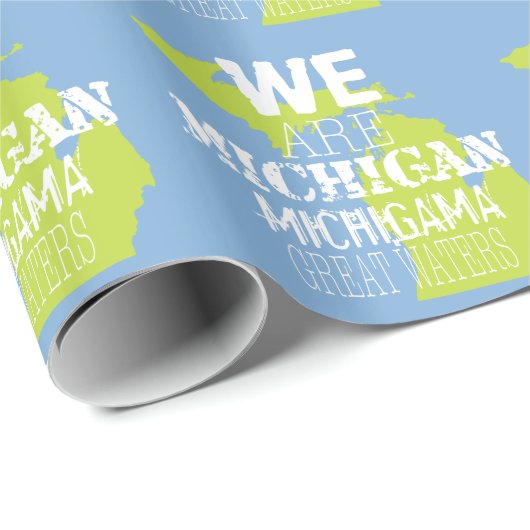 Tribal Michigan Michigama Great Waters Up North Geschenkpapier (Rolleneckpunkt)