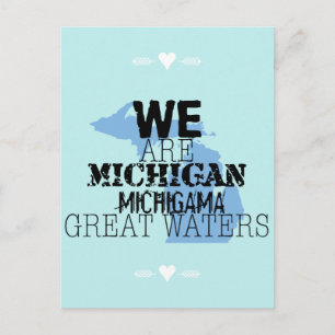 Tribal Michigan Michigama Great Waters Up North Postkarte