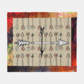 Tribal Modern Arrows Fleece Throw Blanket (Vorderseite (Horizontal))