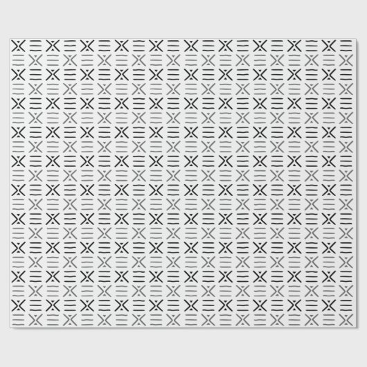 Tribal Modern Two Toned Xline Mud Tuch Geschenkpapier (Flach)