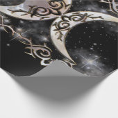 Tribal Moonstone Goddess Triple Moon Geschenkpapier (Ecke)