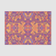 Tribal Mosaik Lila Orange Yellow Bohemisch
