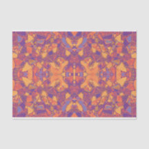 Tribal Mosaik Lila Orange Yellow Bohemisch